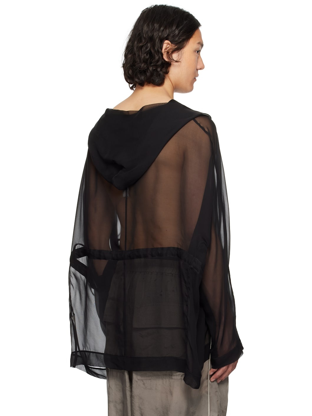 Black Hollywood Hooded Tunic Hoodie - 3
