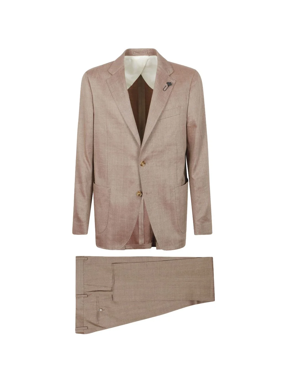 herringbone-pattern suit - 1