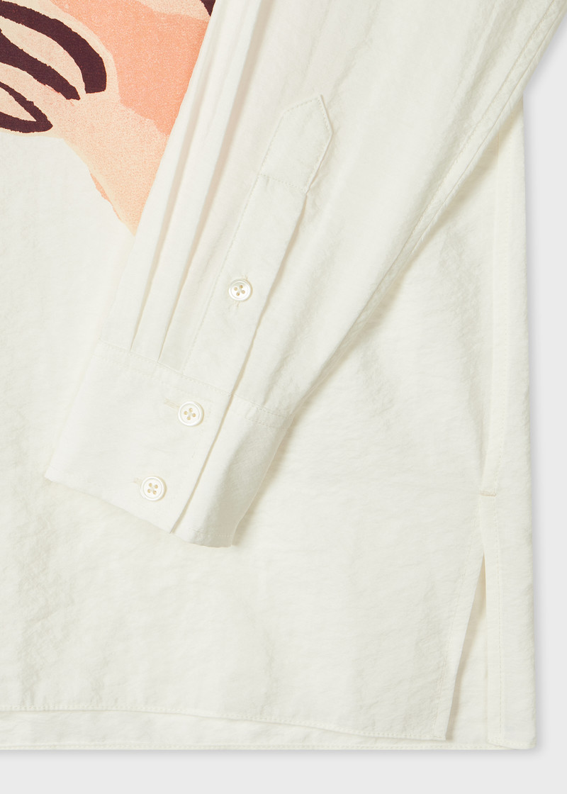 Paul Smith Women's Cream 'Le Peche Fish' Silk-Blend Shirt outlook