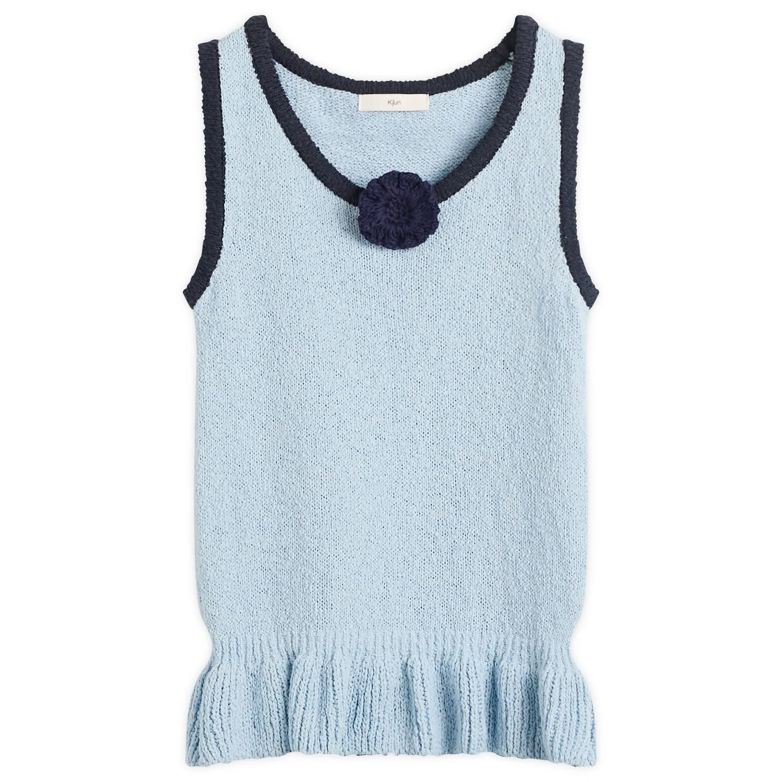 Kijun Corsage Ruffle Knit Vest - 1