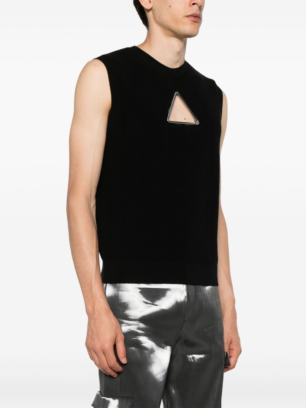 Triangle sleeveless knitted top - 4