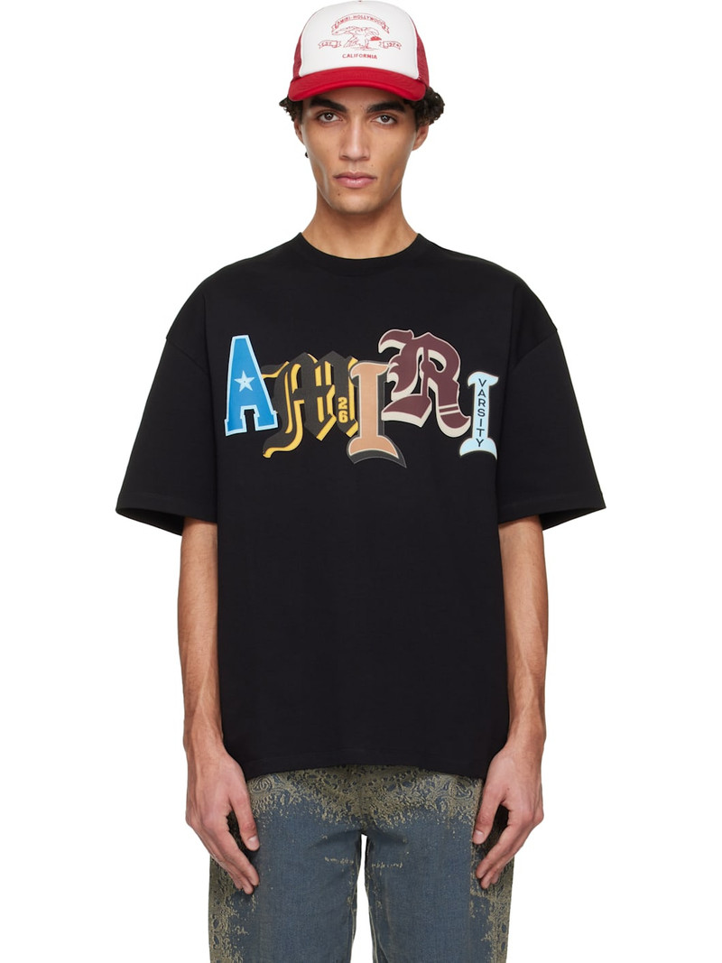 Black Varsity Patch Oversized T-shirt 1