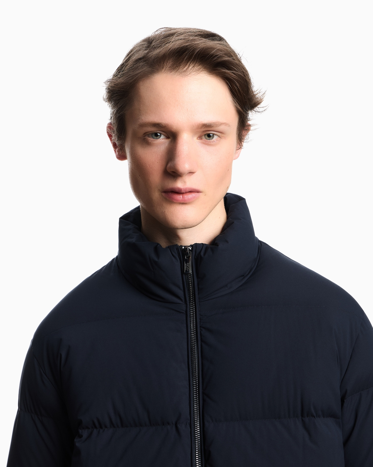 Quilted nylon, full-zip puffer jacket - 5