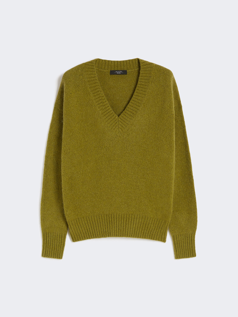 VISITA Alpaca and cotton V-neck jumper 1