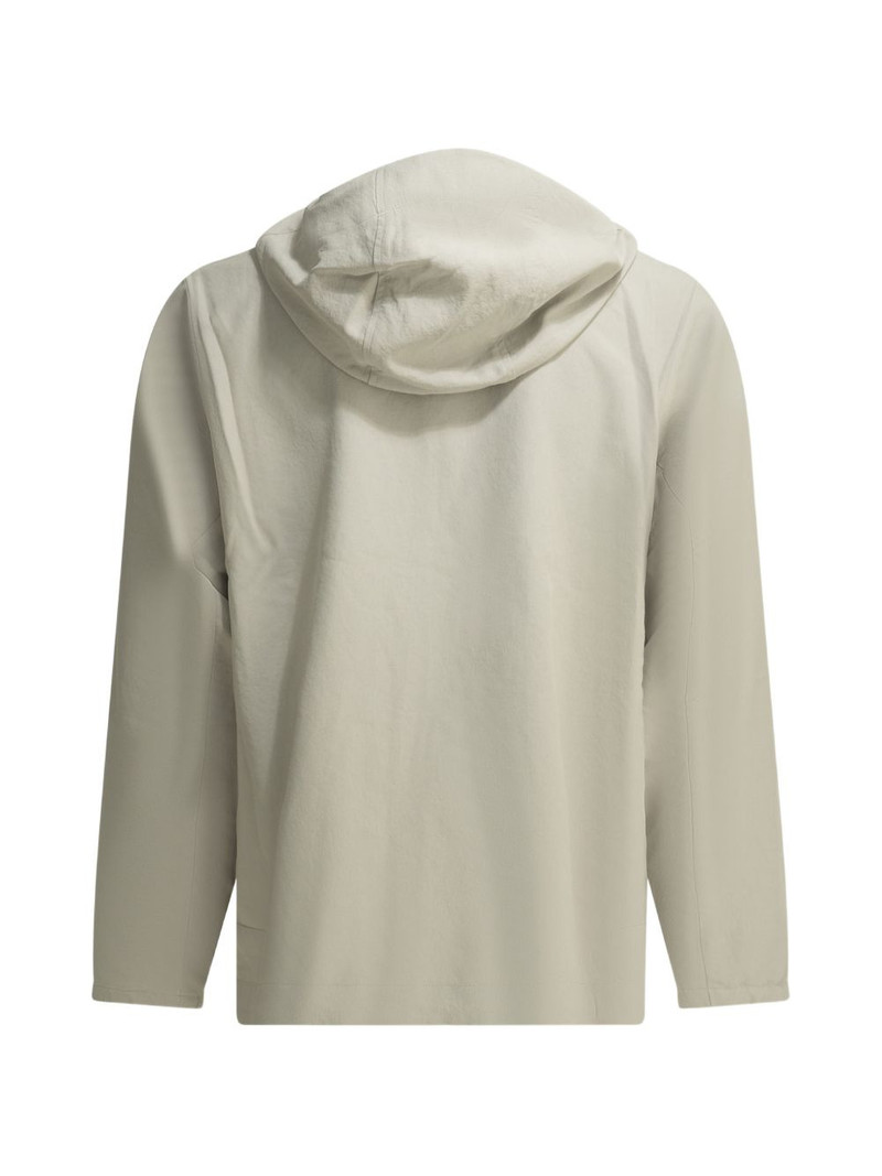 zip-up drawstring hood jacket - 1