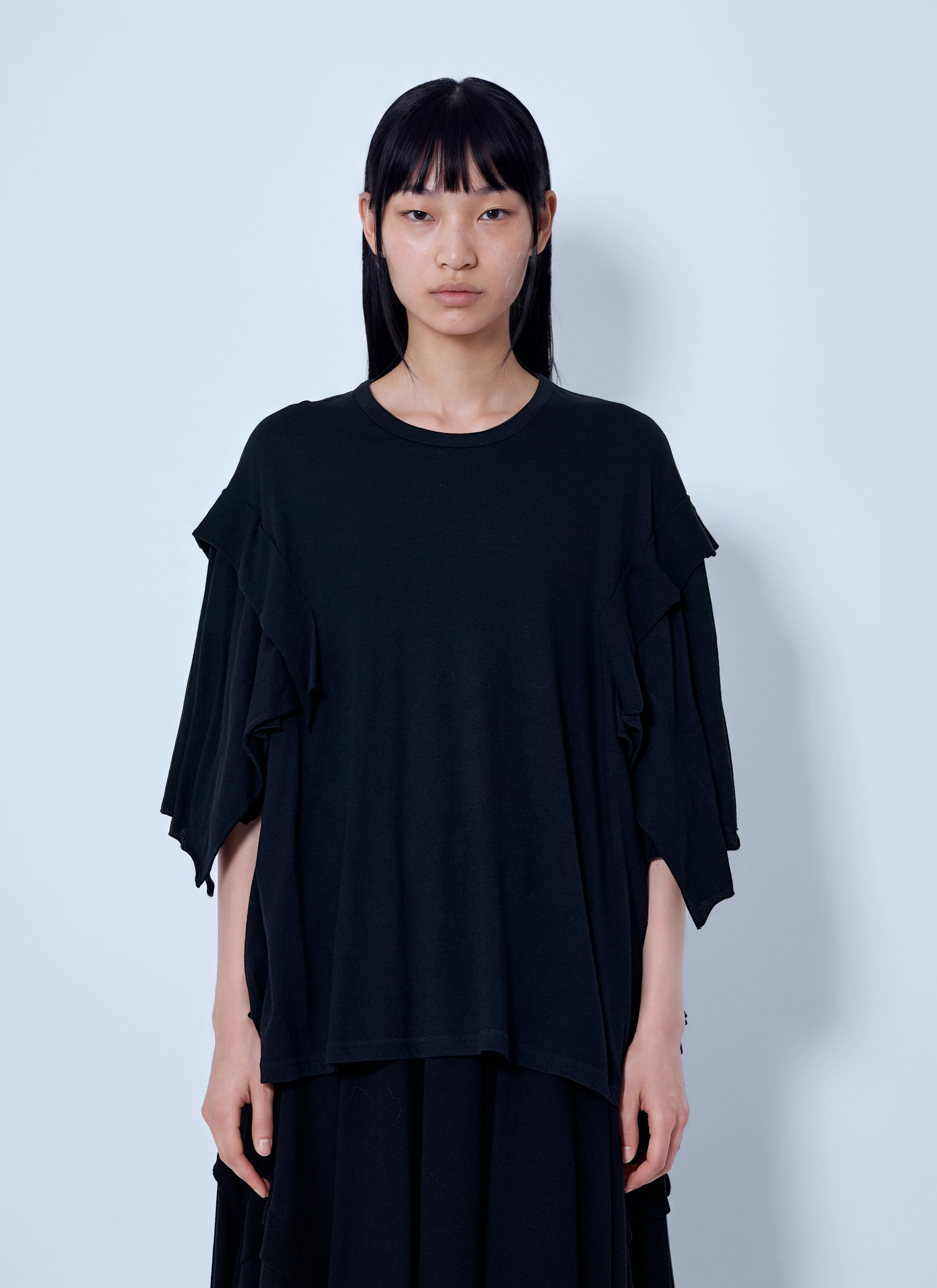 Draped Long Sleeve T-Shirt - 1