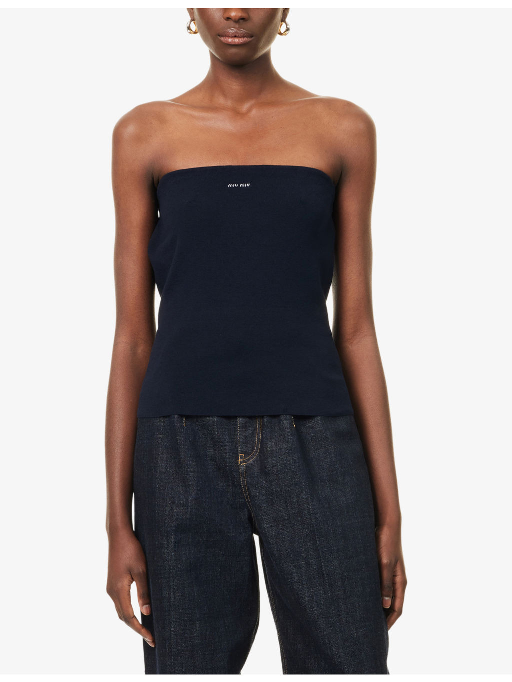 Logo Tube Cotton-Knit Top - 3