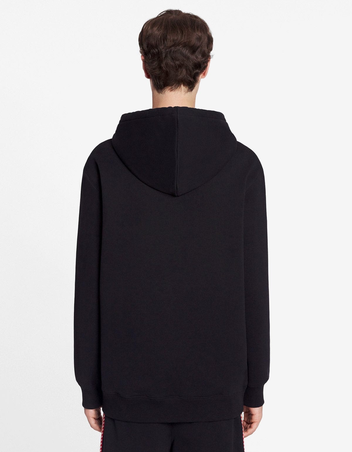 Lanvin Black Curb Logo Embroidered Oversized Hoodie - 5