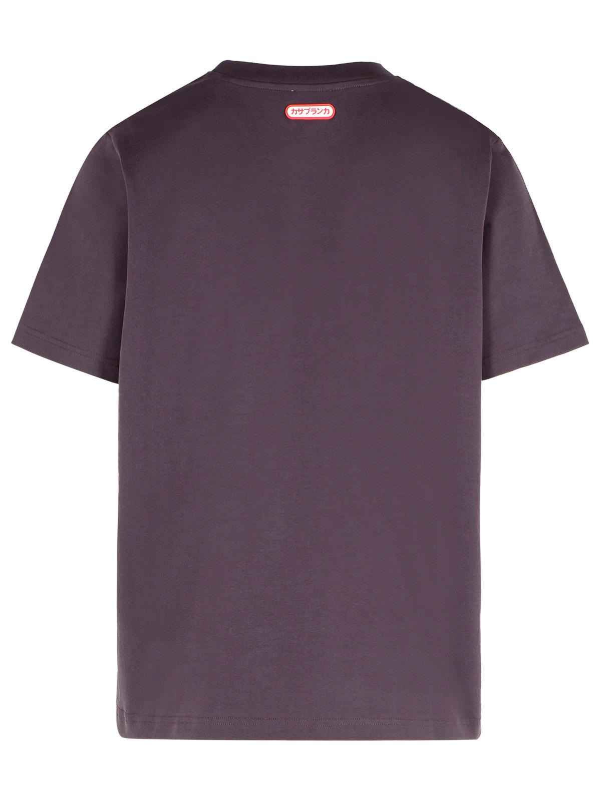 Casablanca Plum Cotton T-Shirt Men - 3