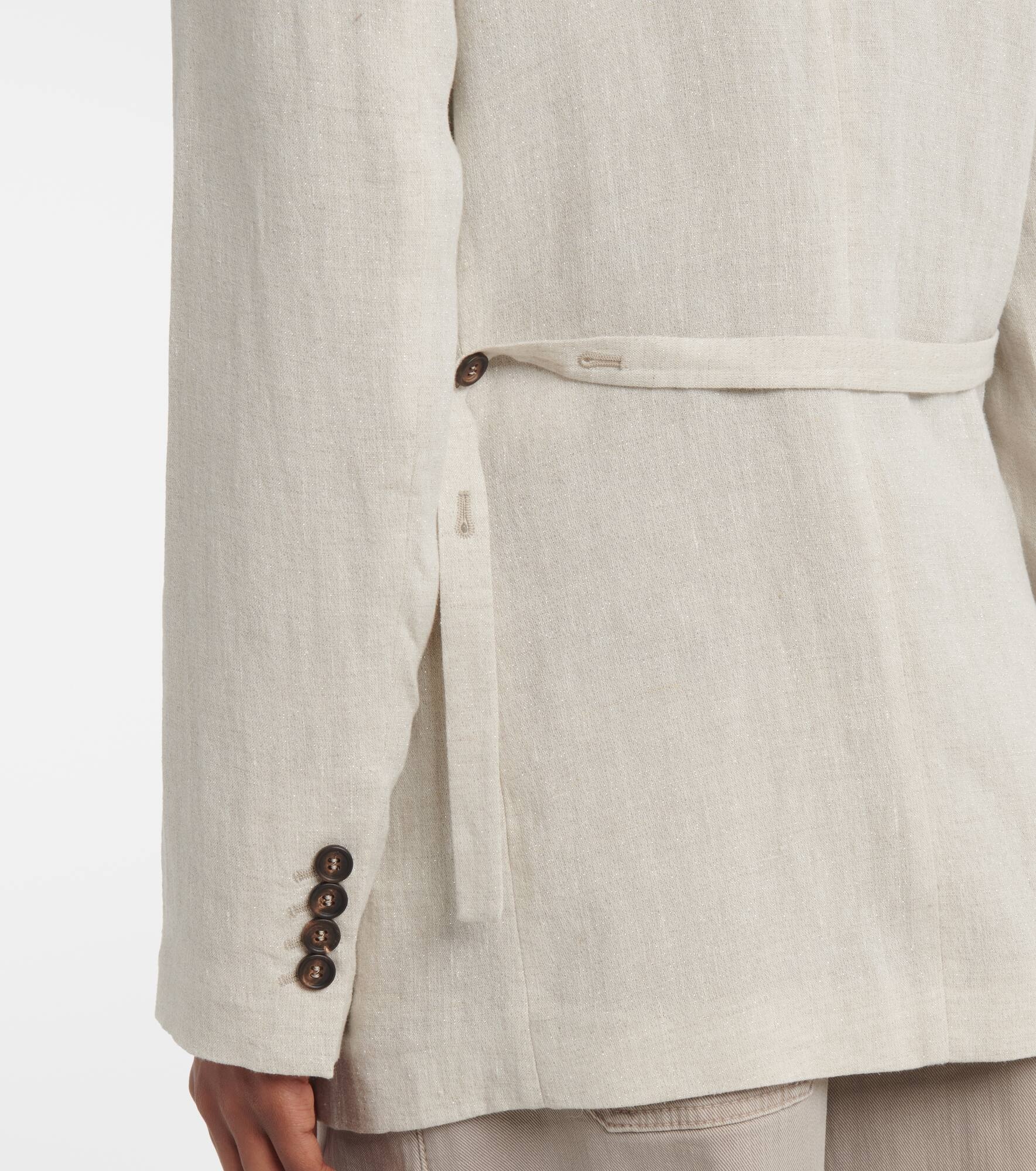 Linen-blend blazer - 6