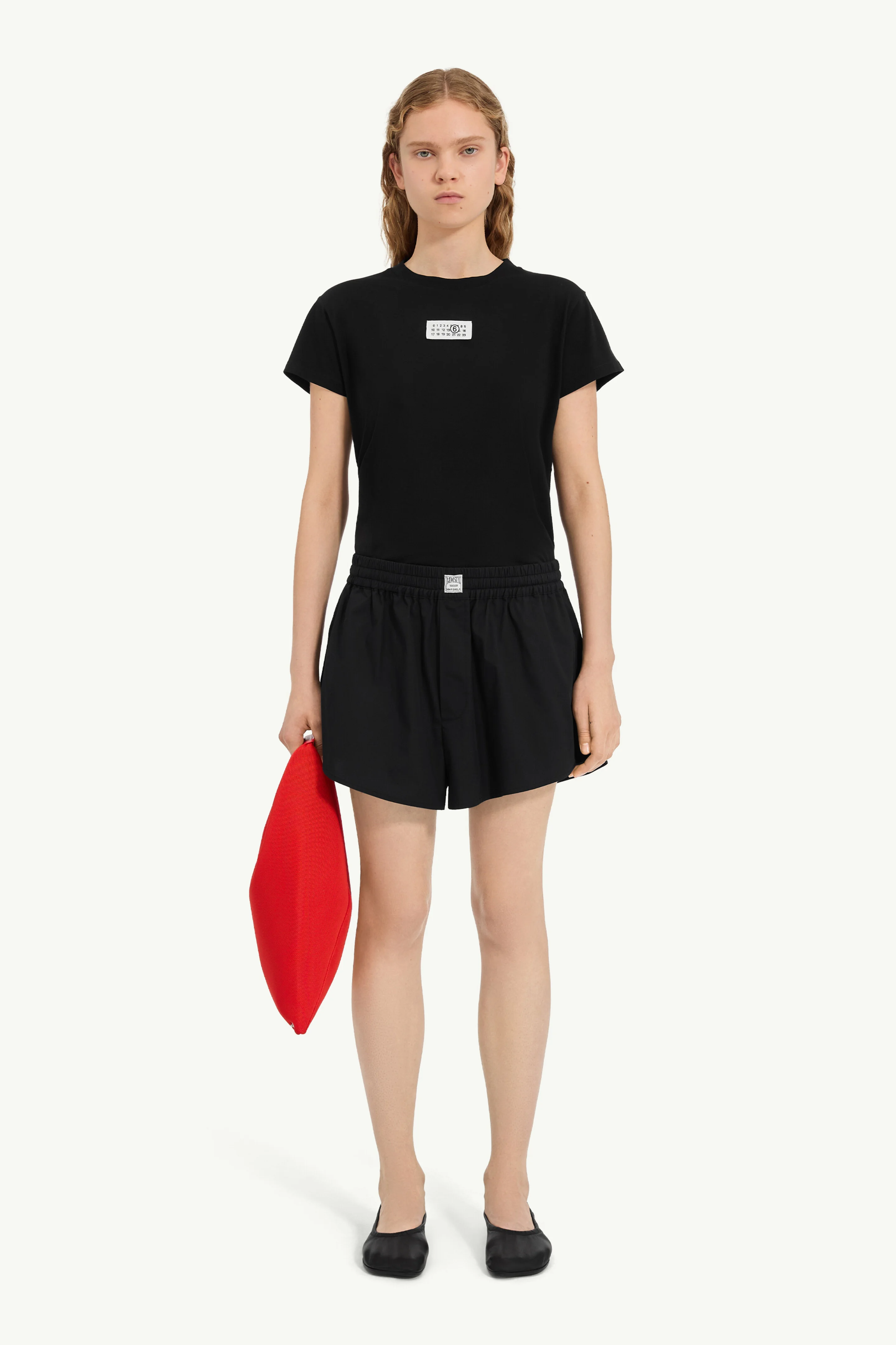 Cotton poplin shorts - 1