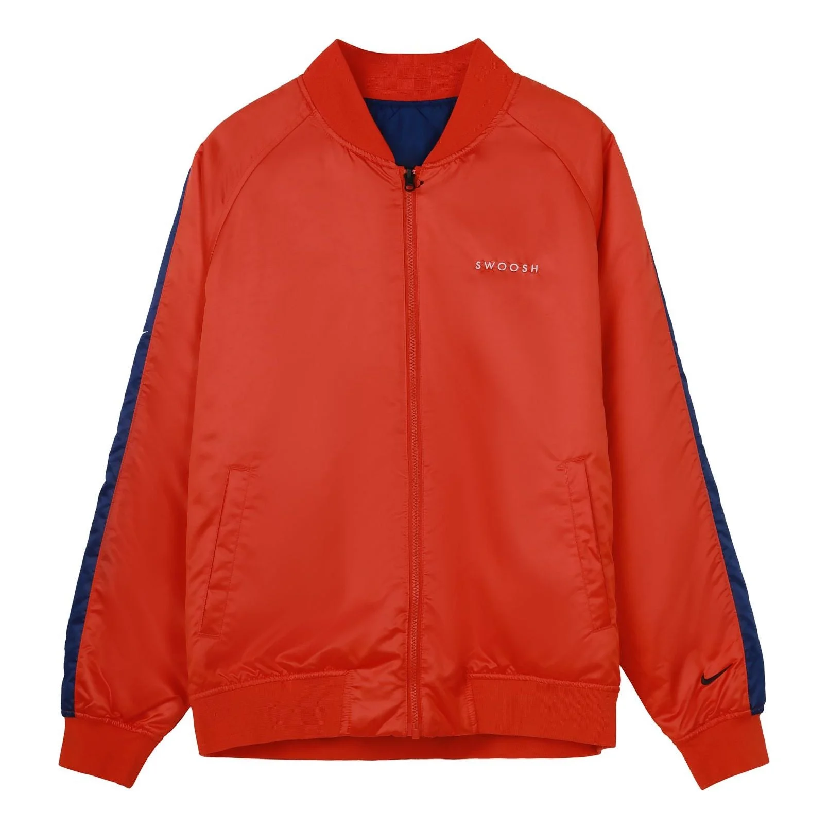 Nike Swoosh Bmber 뒤집을 수 있는 재킷 남자 오렌지 CJ4876-891 - 1
