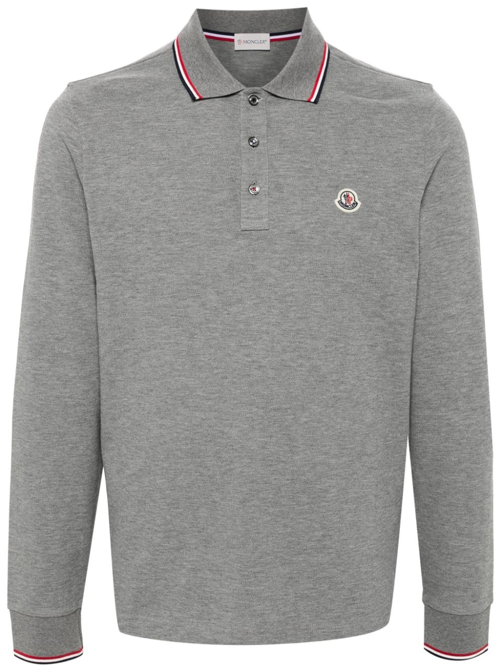 logo-patch polo shirt - 1