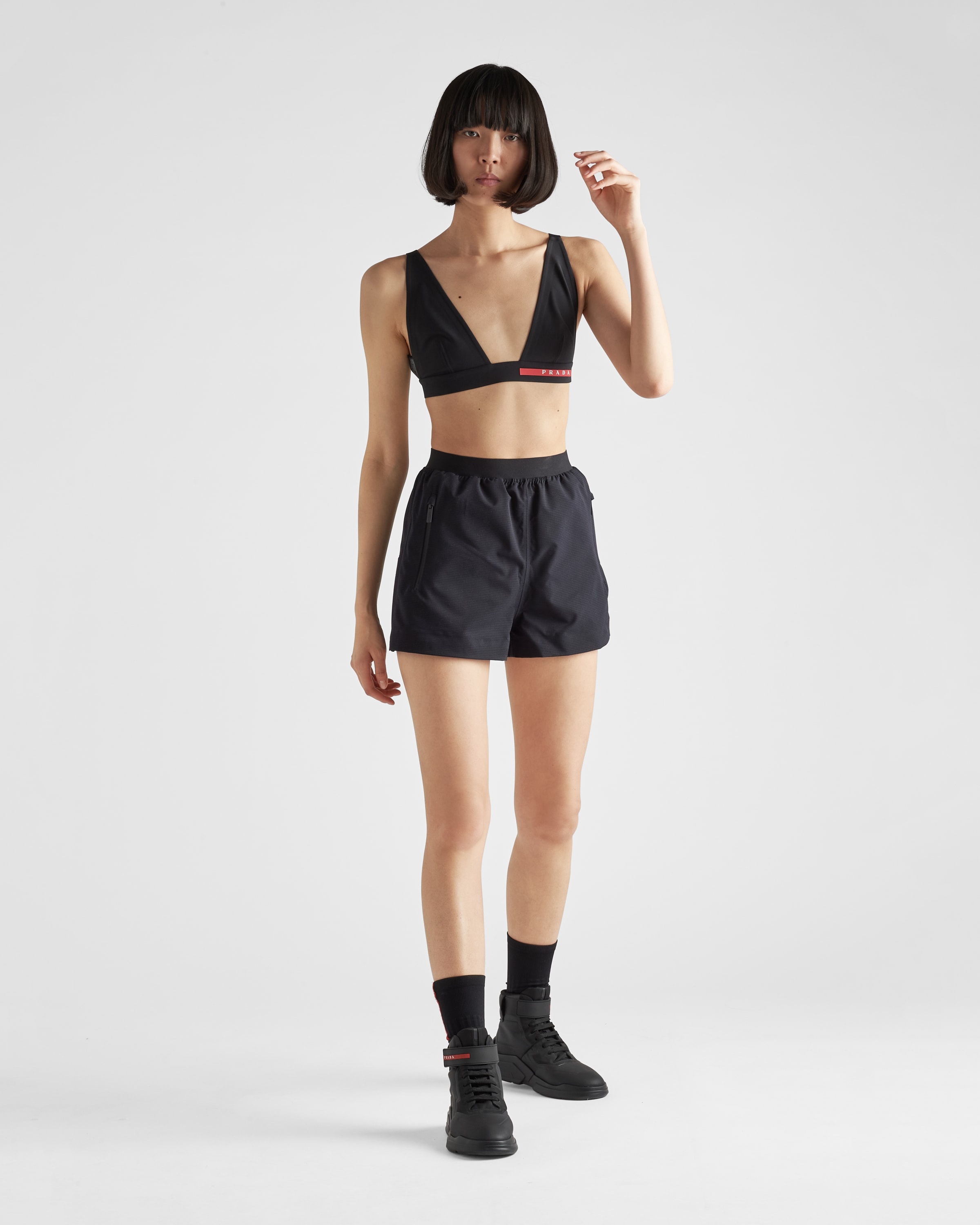 Stretch jersey swimsuit top - 2