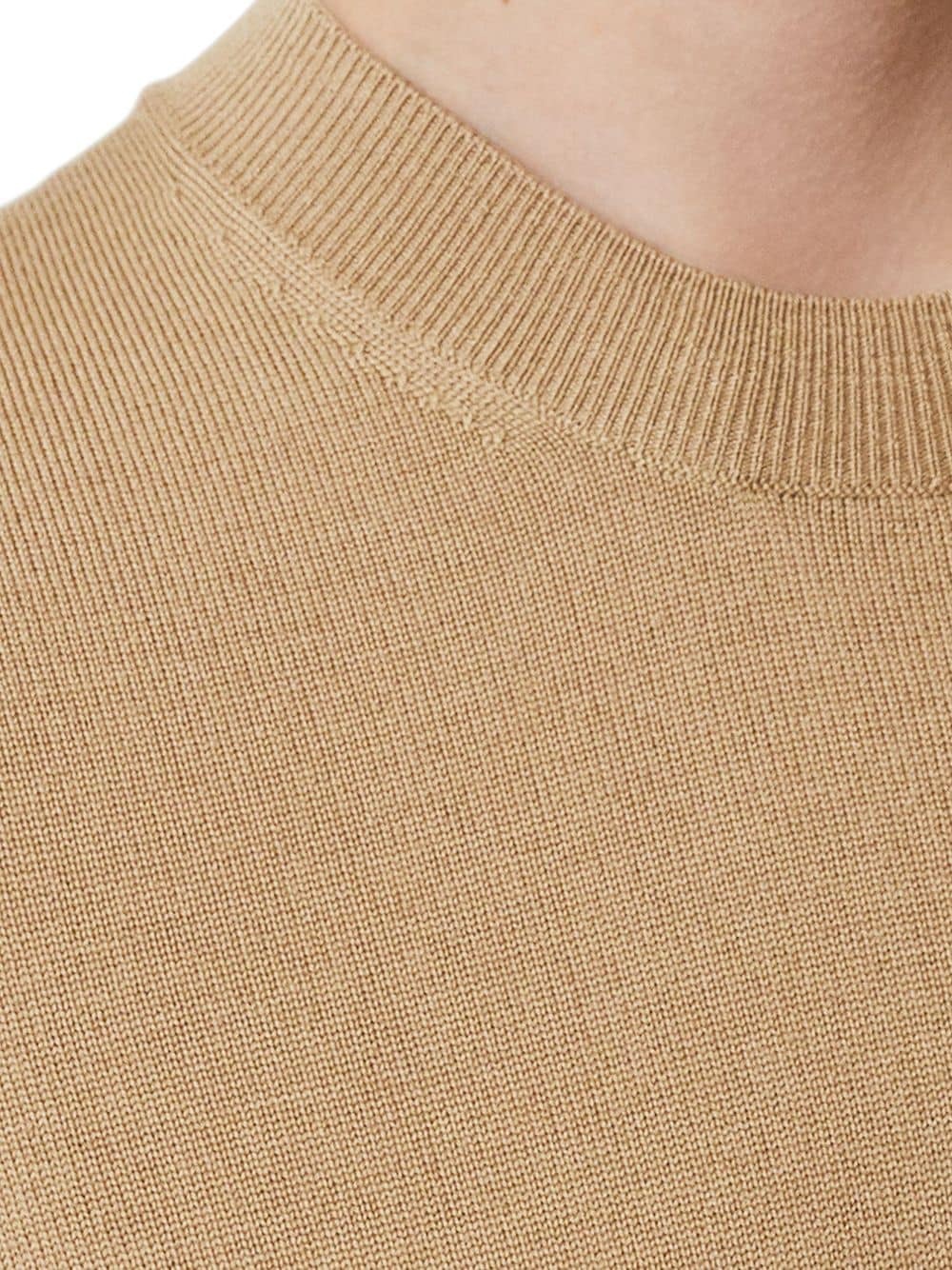 Short-sleeve Icon Stripe Detail Merino Wool Top - 5