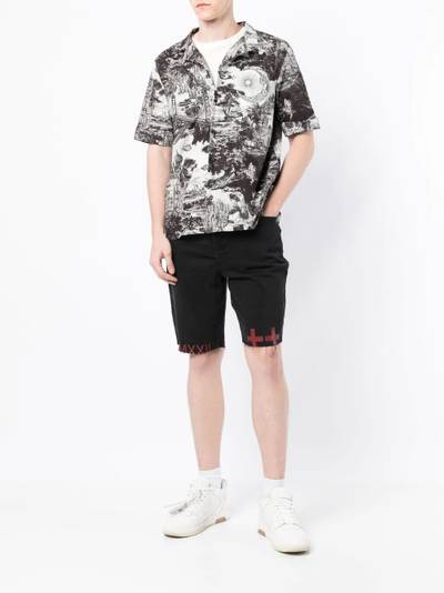 Ksubi logo numerals denim shorts outlook