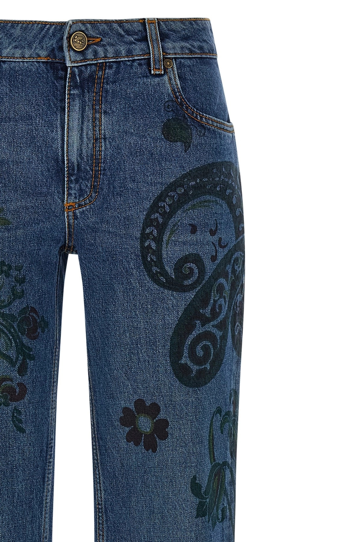 Paisley print jeans - 3