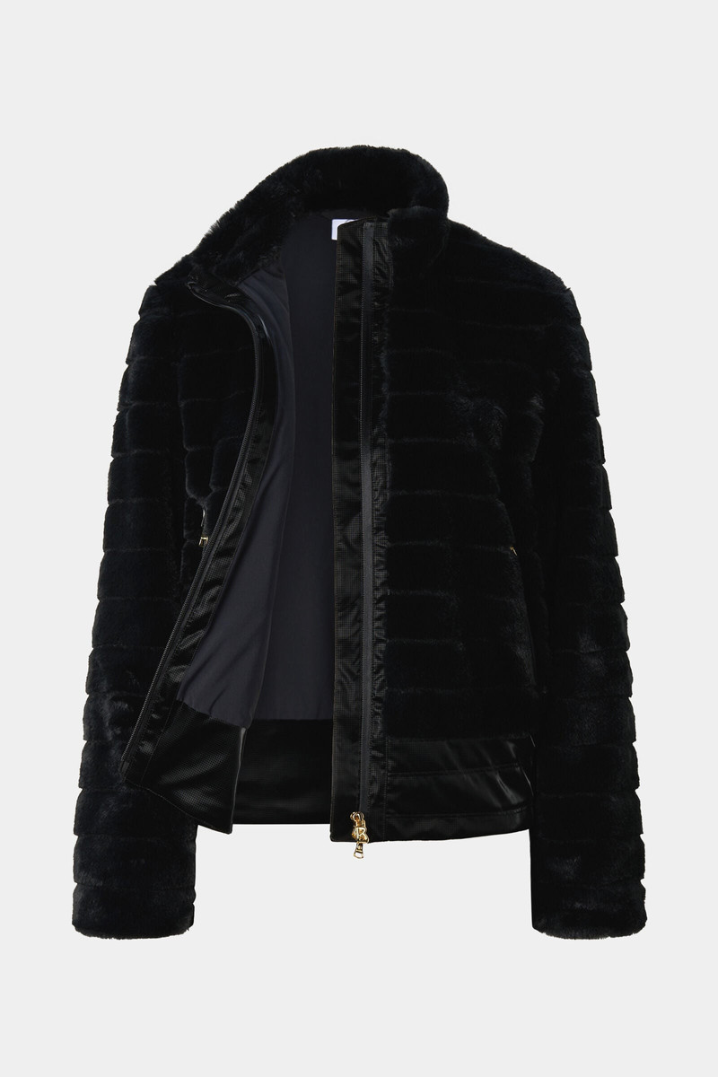 Valesca Faux Fur Jacket in Black 2