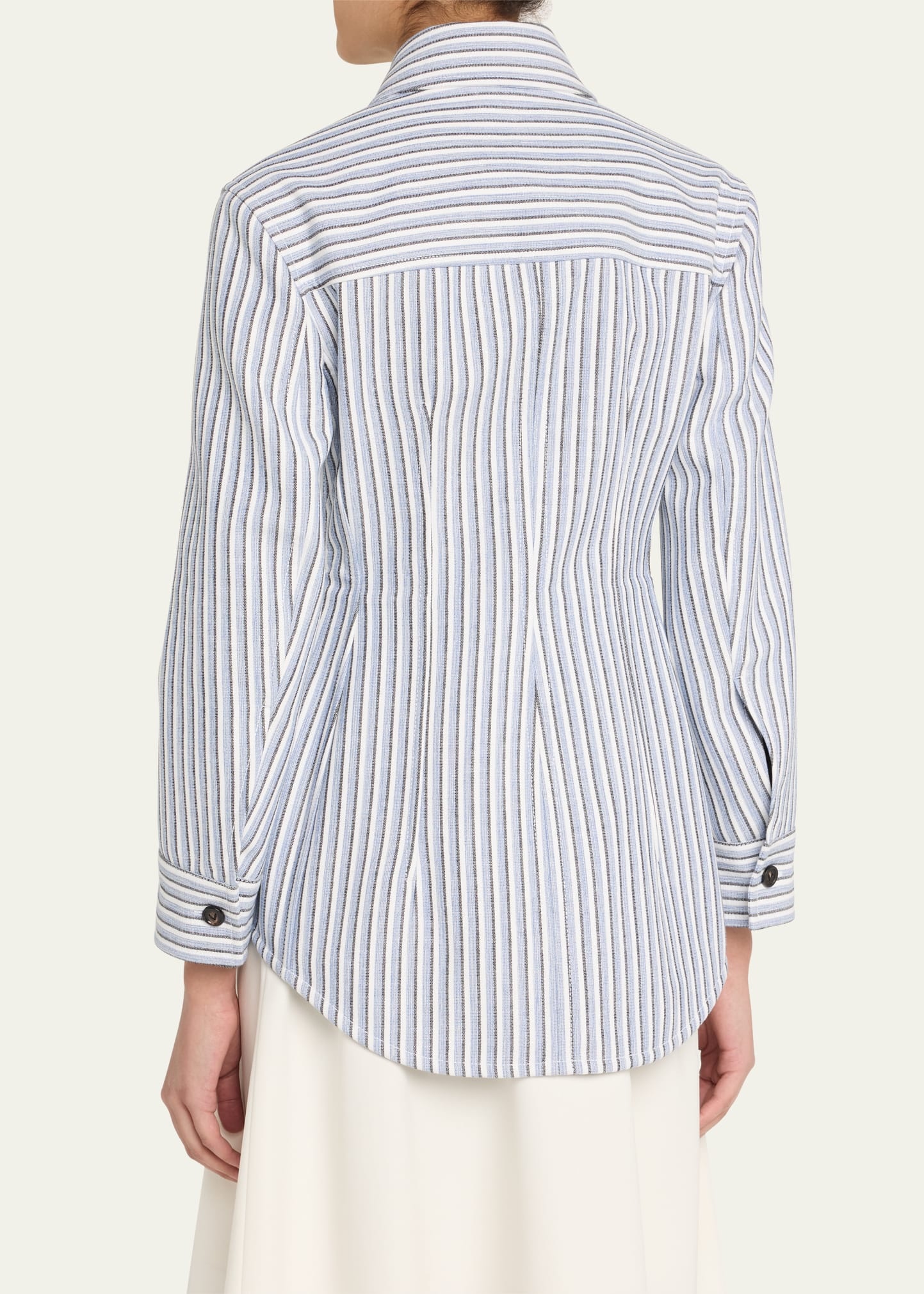 Structured Cotton Stripe Jacket - 3