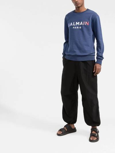 Balmain tie-dye logo print sweatshirt outlook