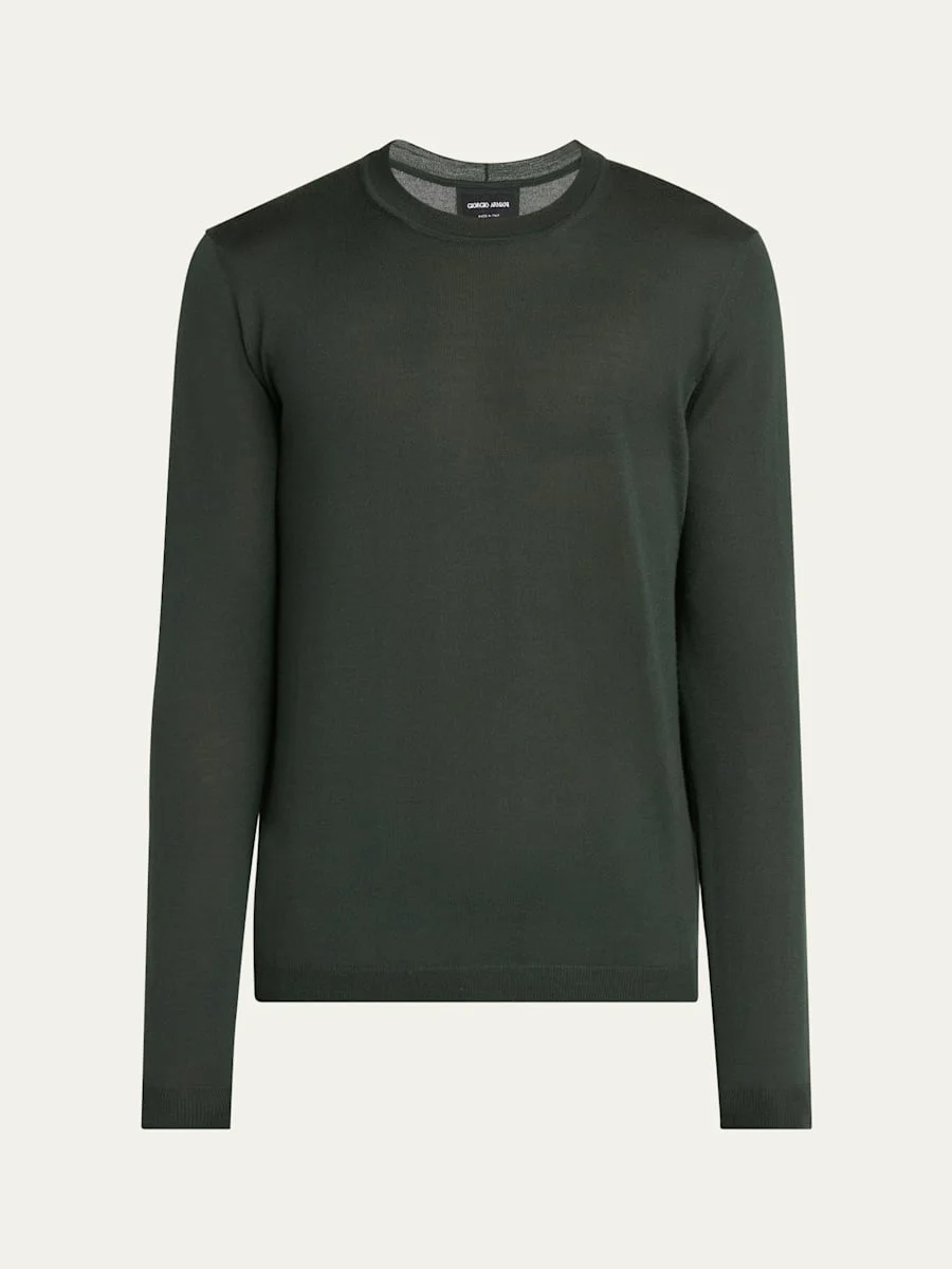 Men's Cashmere Knit Crewneck Sweater - 1