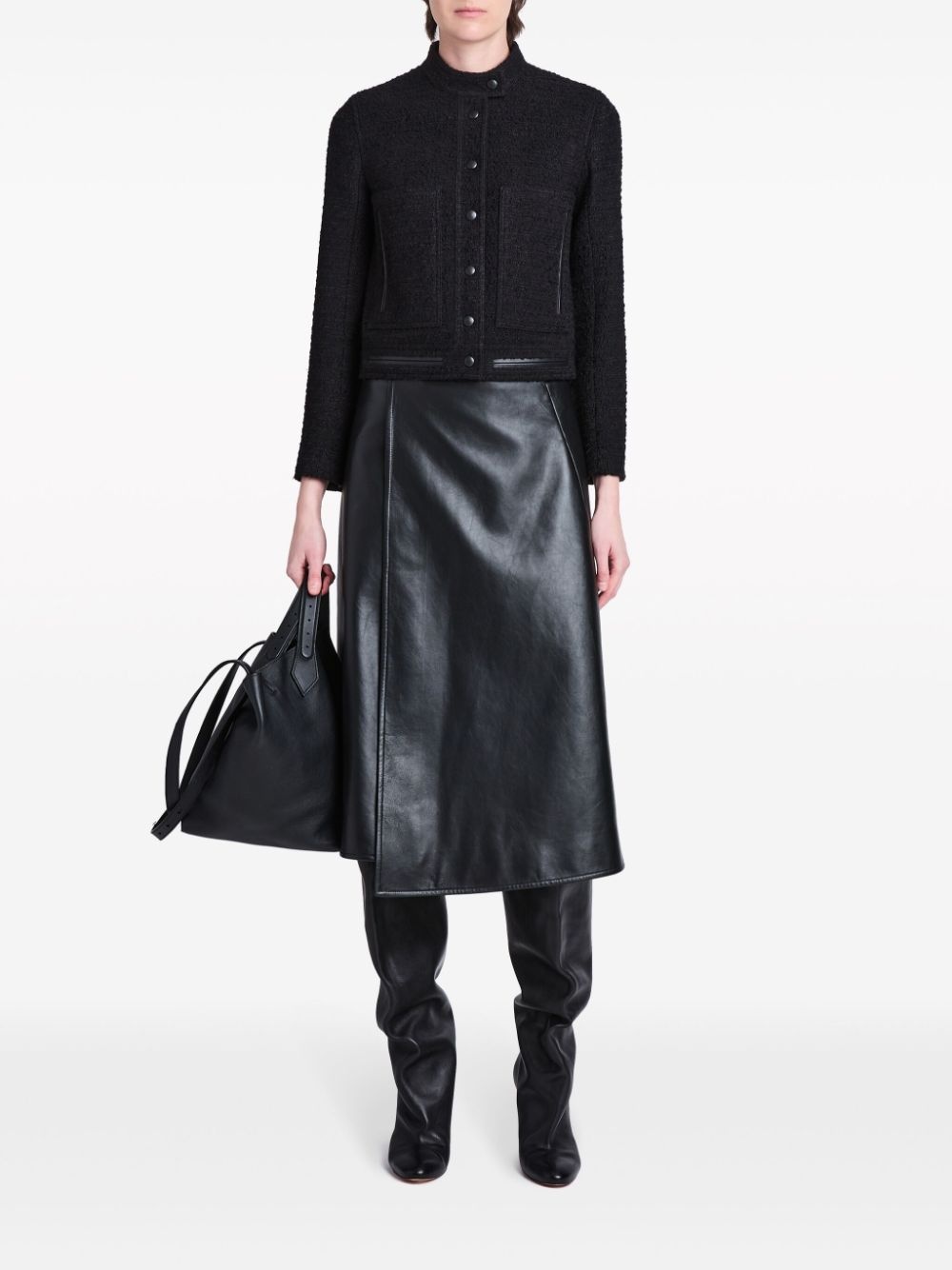 Alice press-stud tweed jacket - 2