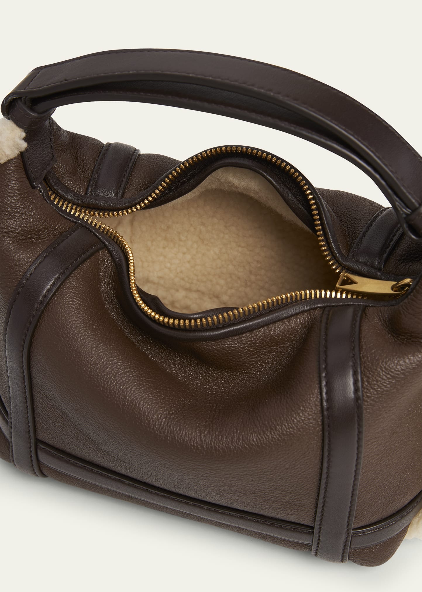 Wallace Mini Lamb Fur Top-Handle Bag - 4