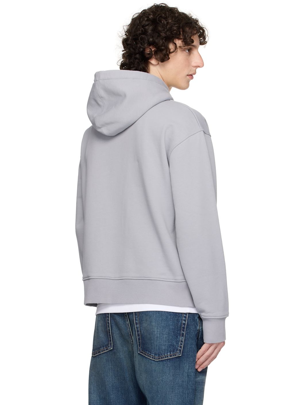 SSENSE Exclusive Gray Cotton Printed Water Hoodie - 3