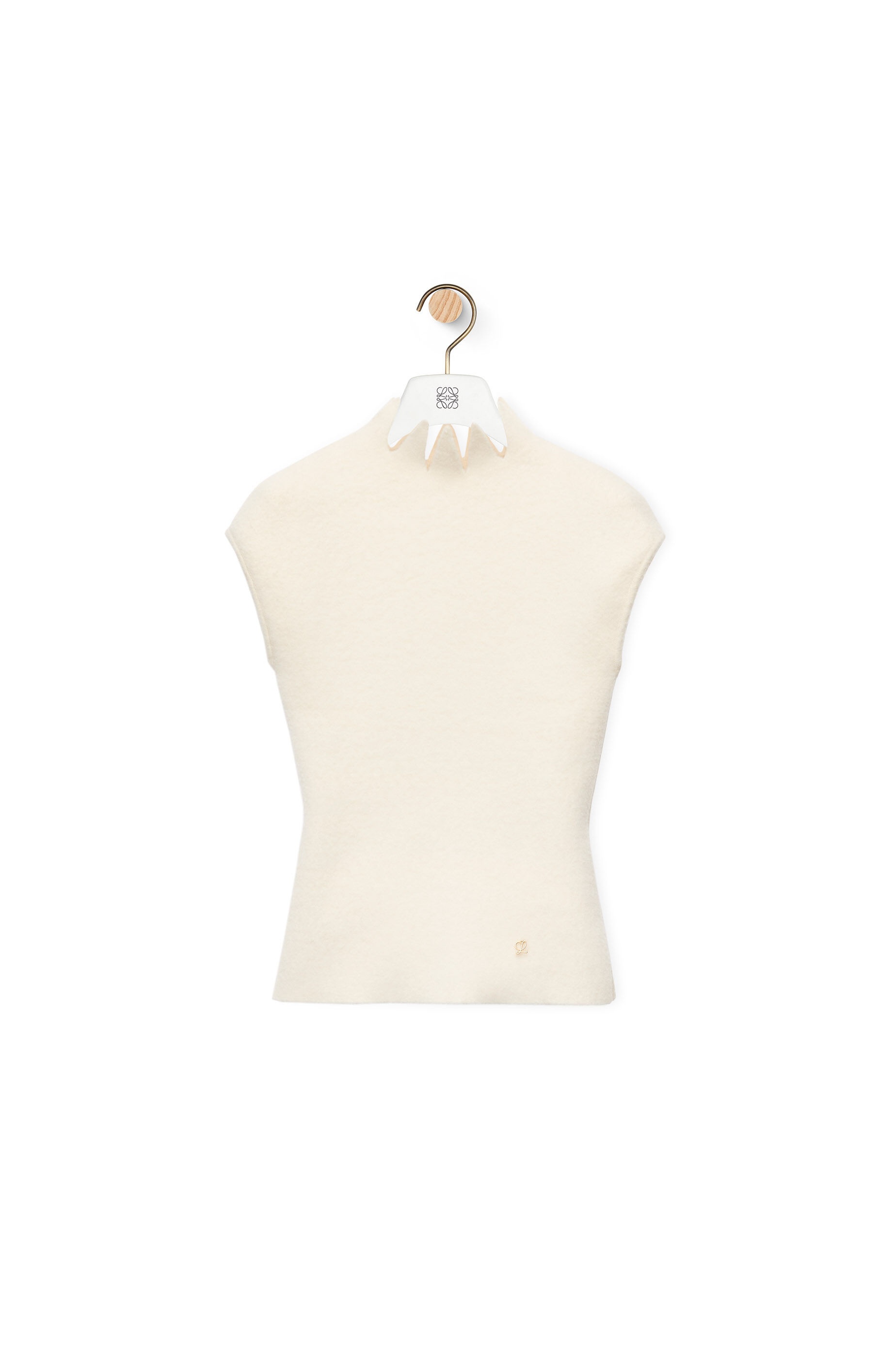Pointy collar top in wool - 1