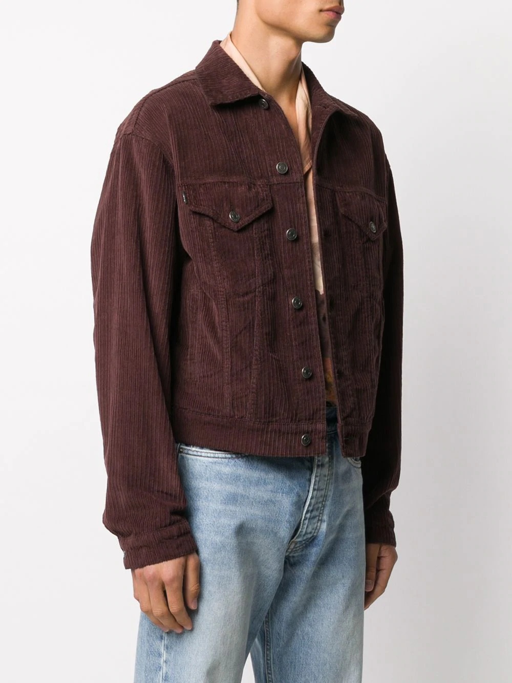 corduroy cropped jacket - 3