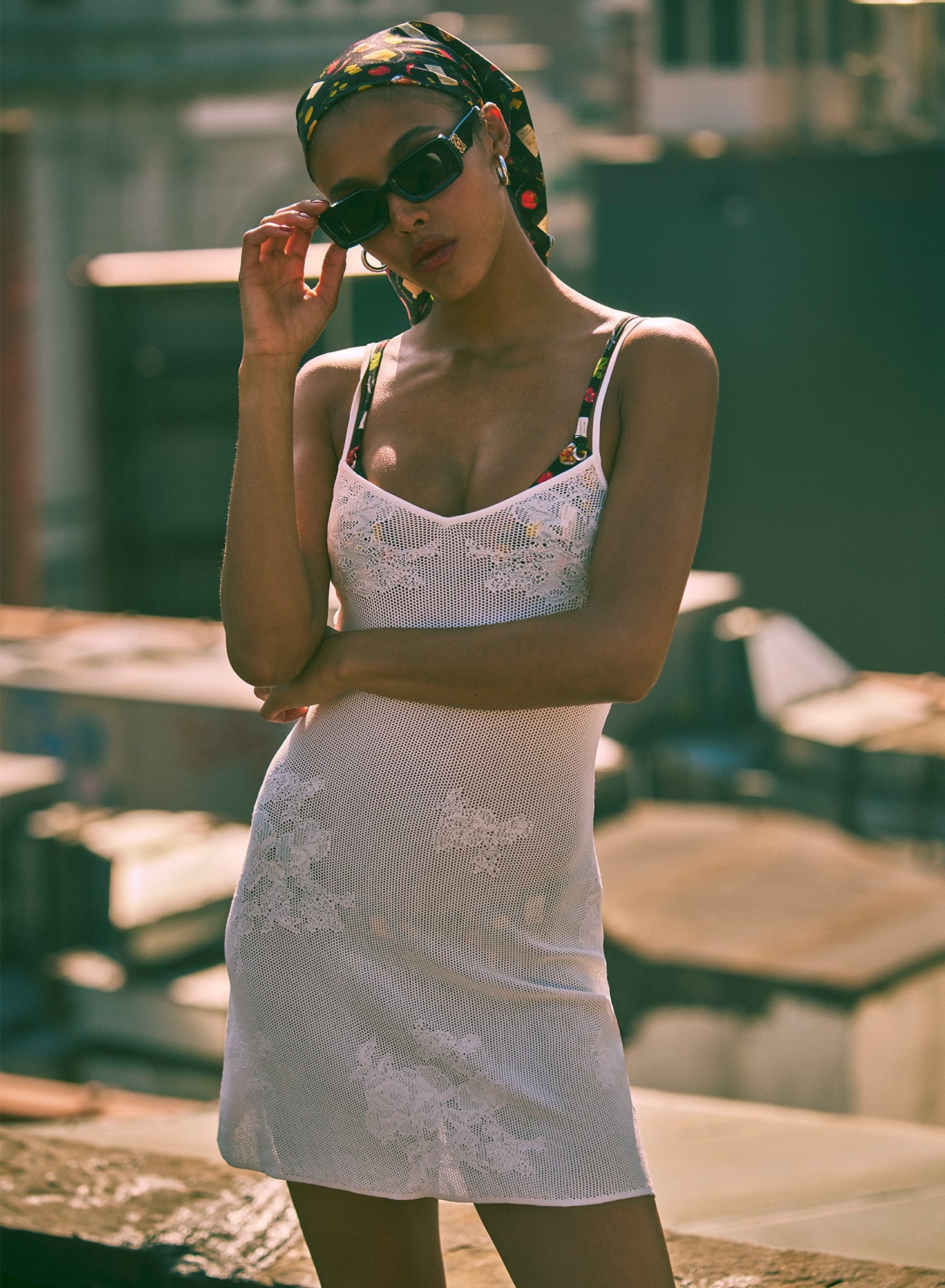 Lace Pointelle Mini Dress - 5