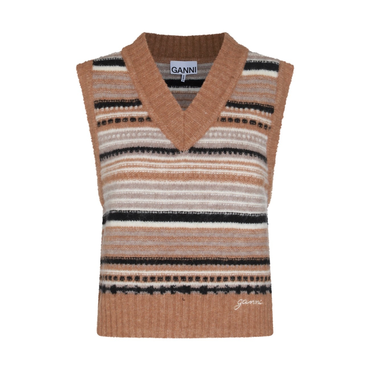 brown wool knitwear - 1