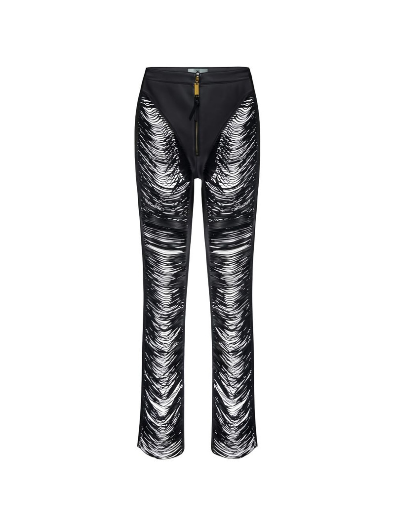 fringed nappa leather trousers 1