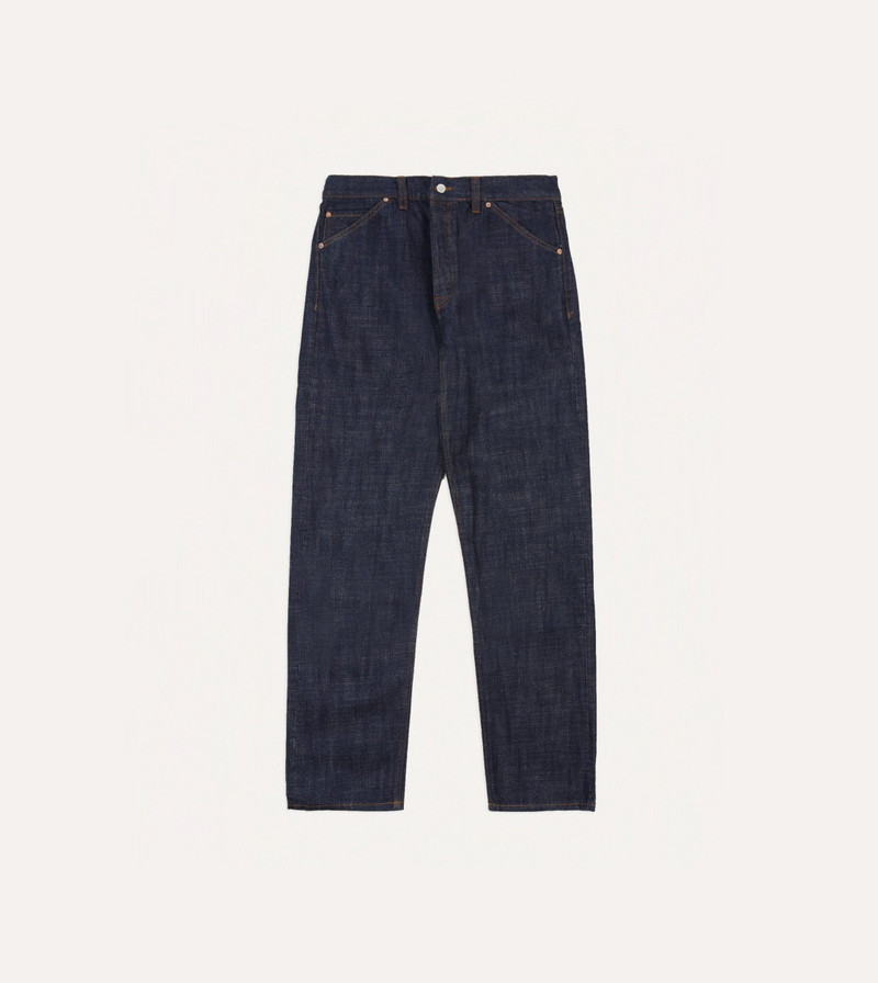 Indigo Rinse 15.5oz Japanese Selvedge Denim Five-Pocket Jeans - 1