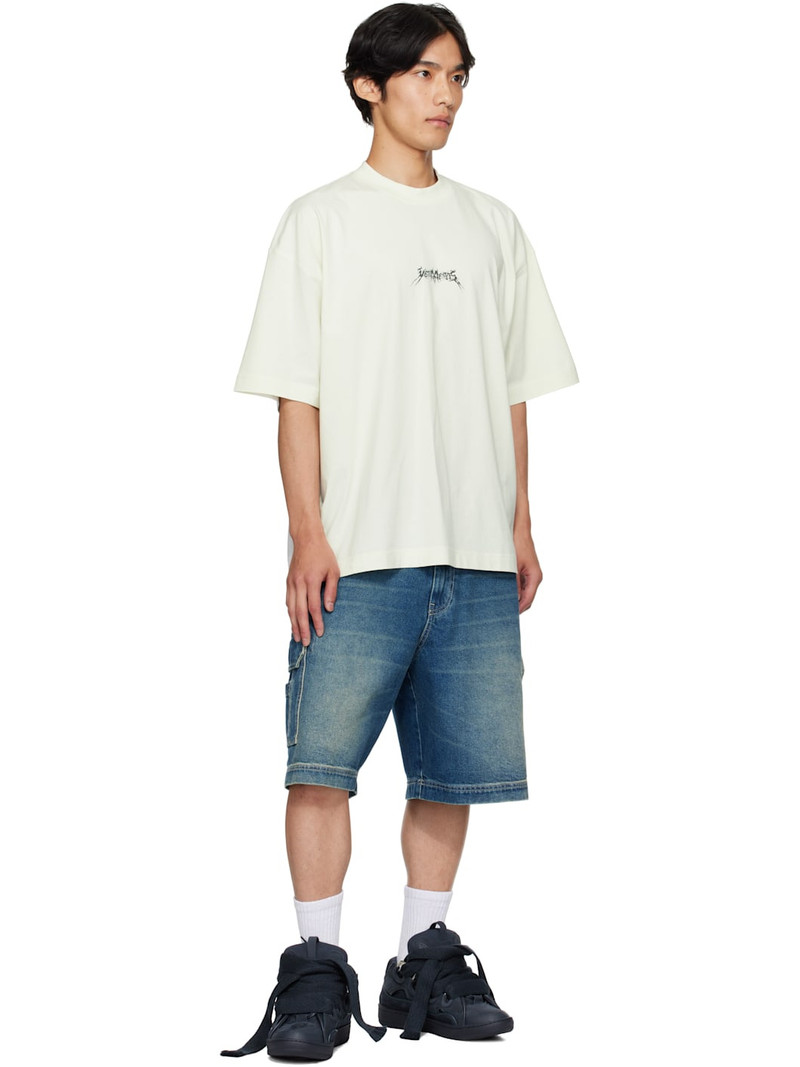 Lanvin Navy Leather Curb Sneakers outlook