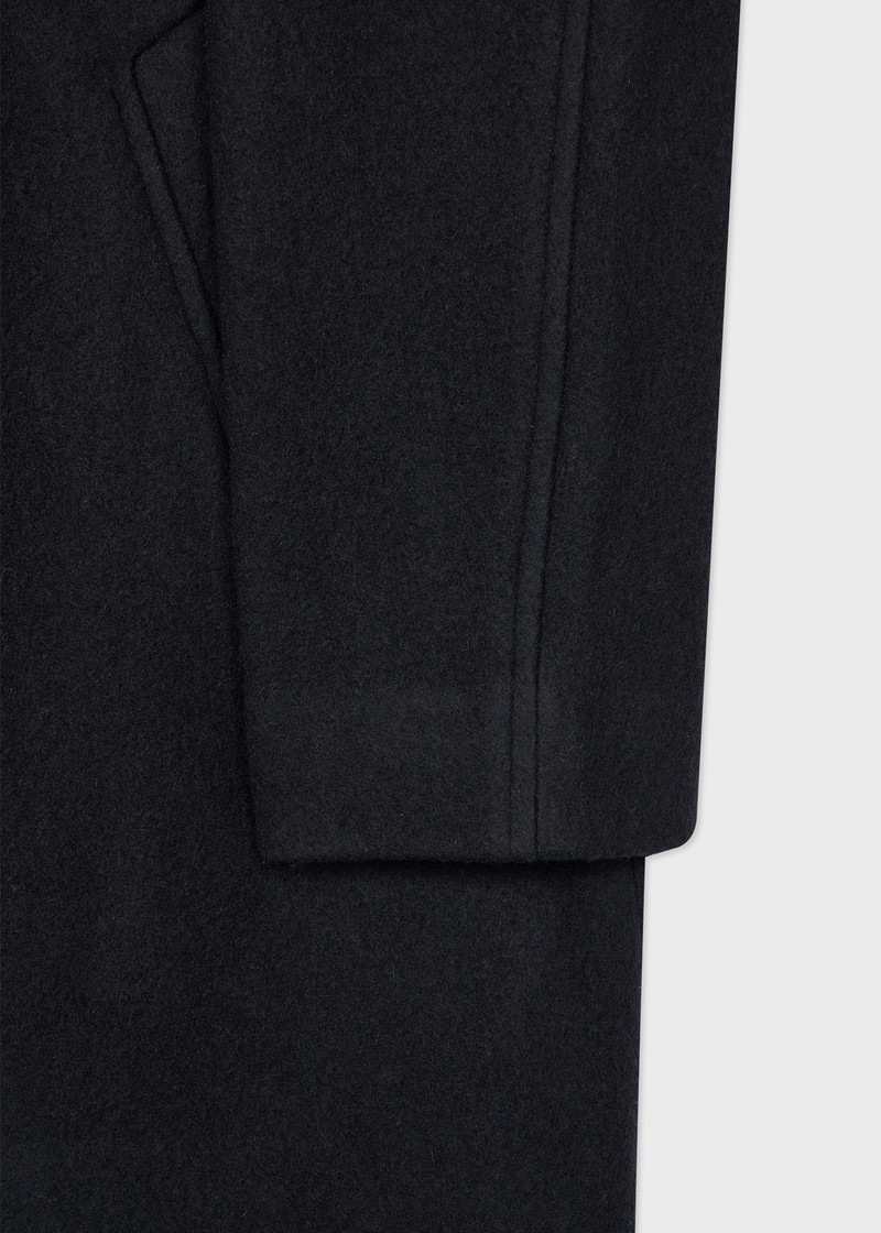 Dark Navy Recycled Wool-Blend Overcoat 3