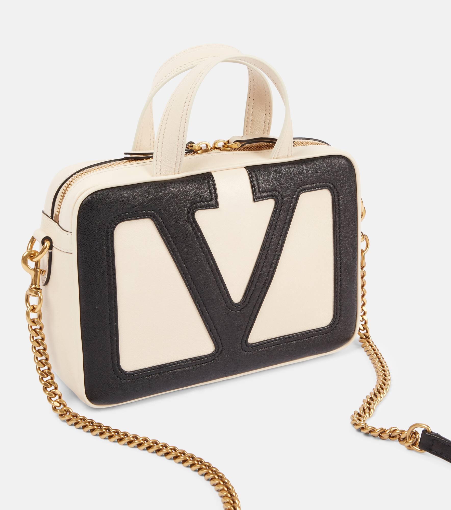 Viva Superstar VLogo leather tote bag - 6