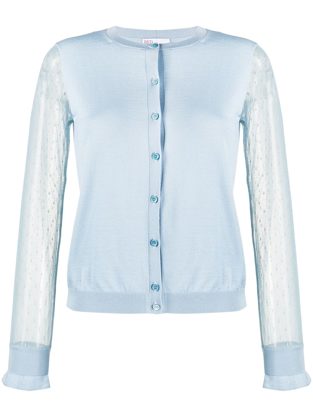 point d'Esprit tulle sleeved cardigan - 1