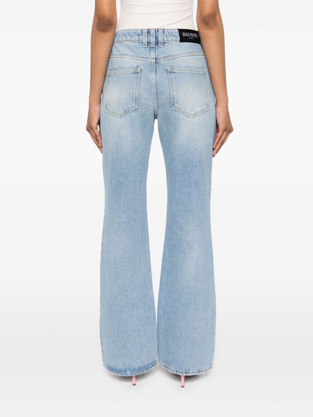 mid-rise flared jeans - 4