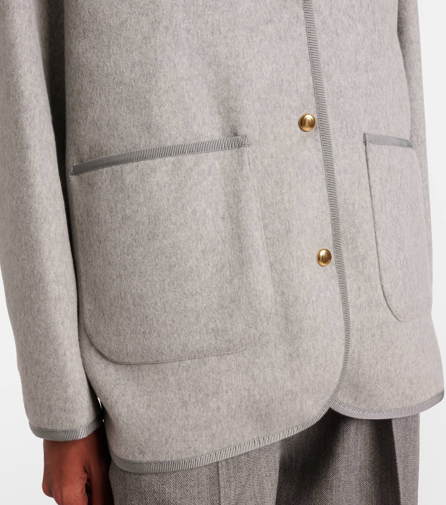 Wool and cashmere down jacket - 5