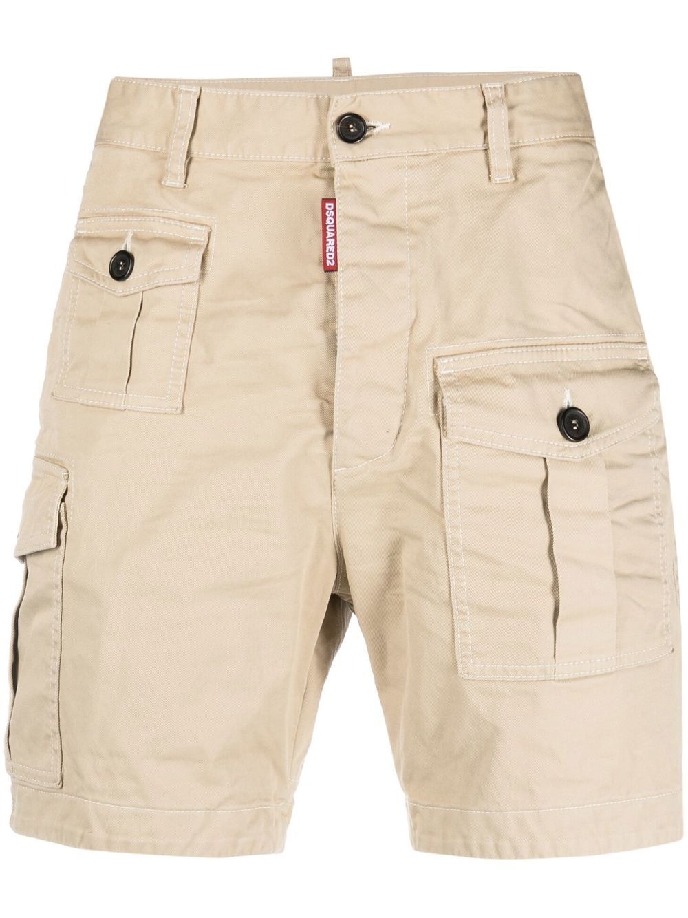 logo-tag chino shorts - 1