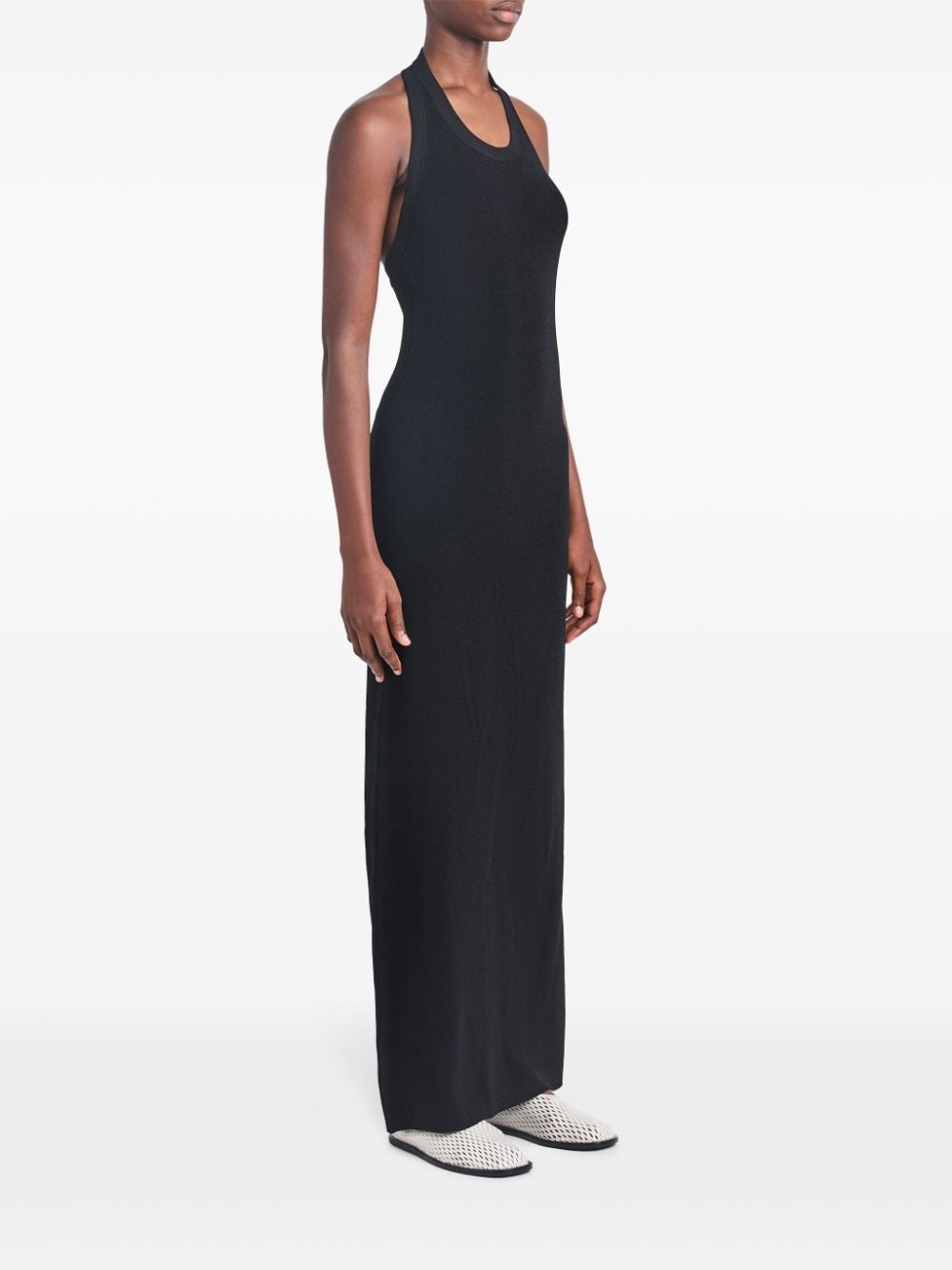 ribbed-knit halterneck dress - 3