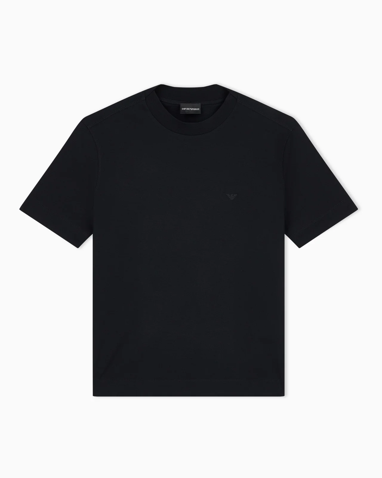 JERSEY T-SHIRT WITH MICRO EAGLE EMBROIDERY - 1