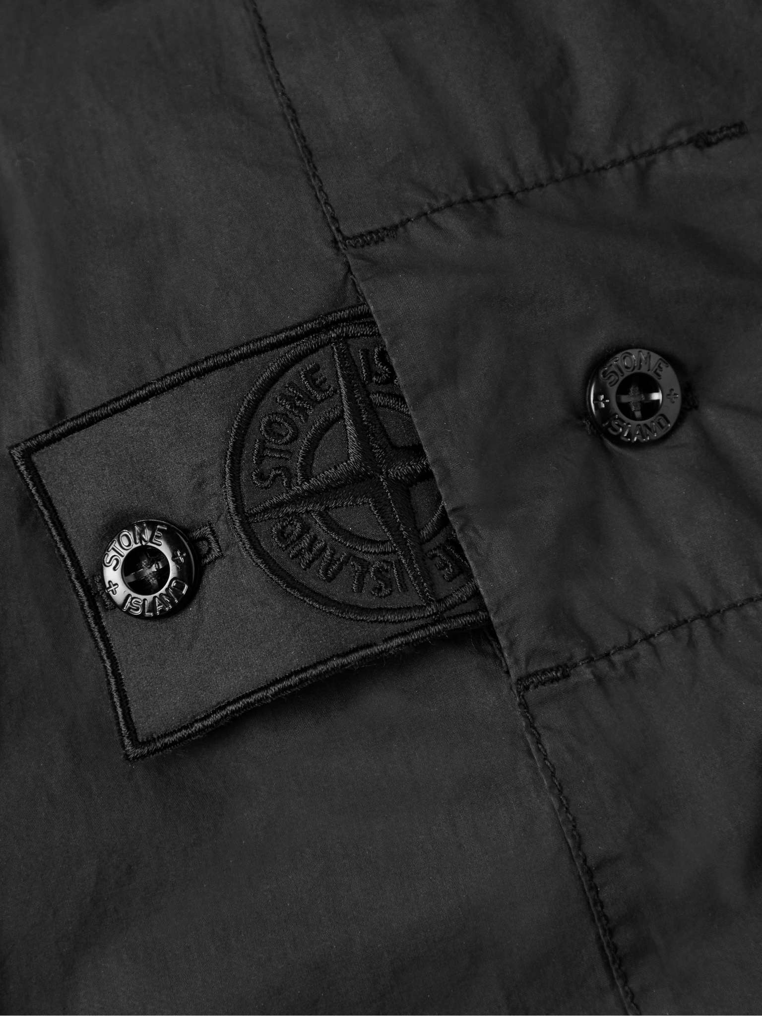 Logo-Appliquéd Padded Cotton Overshirt - 3