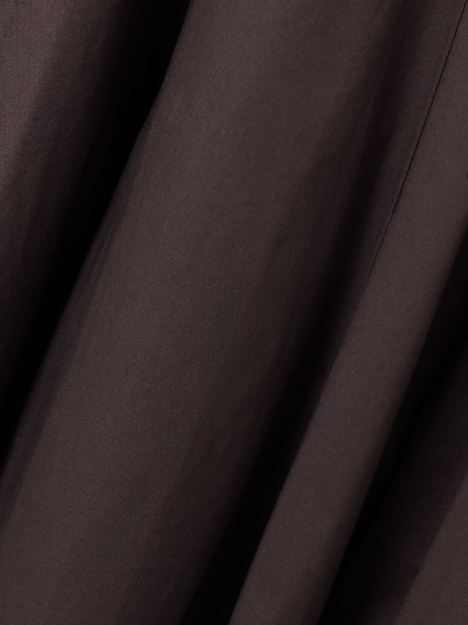 Frances cotton-blend poplin midi dress Dark brown - 4