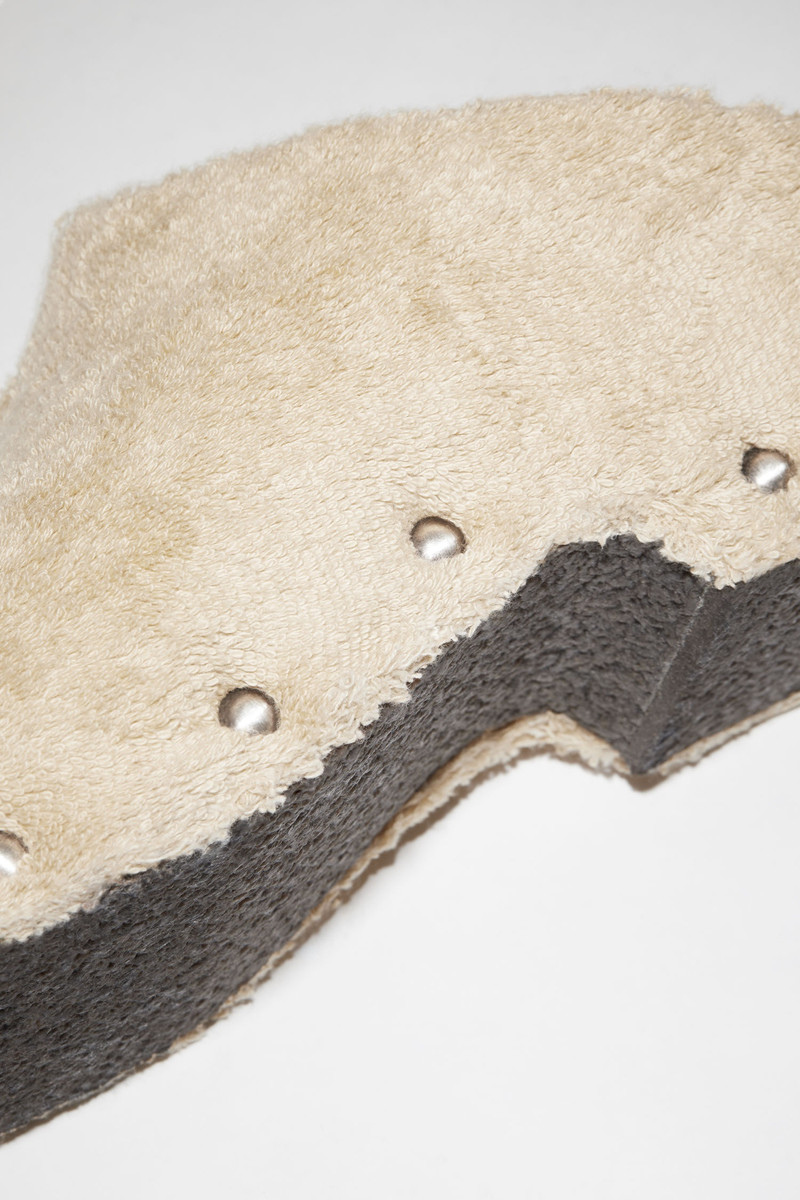 Towel tweed clogs - Beige 5