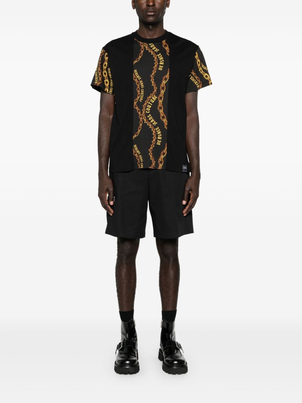 panelled cotton T-shirt - 2