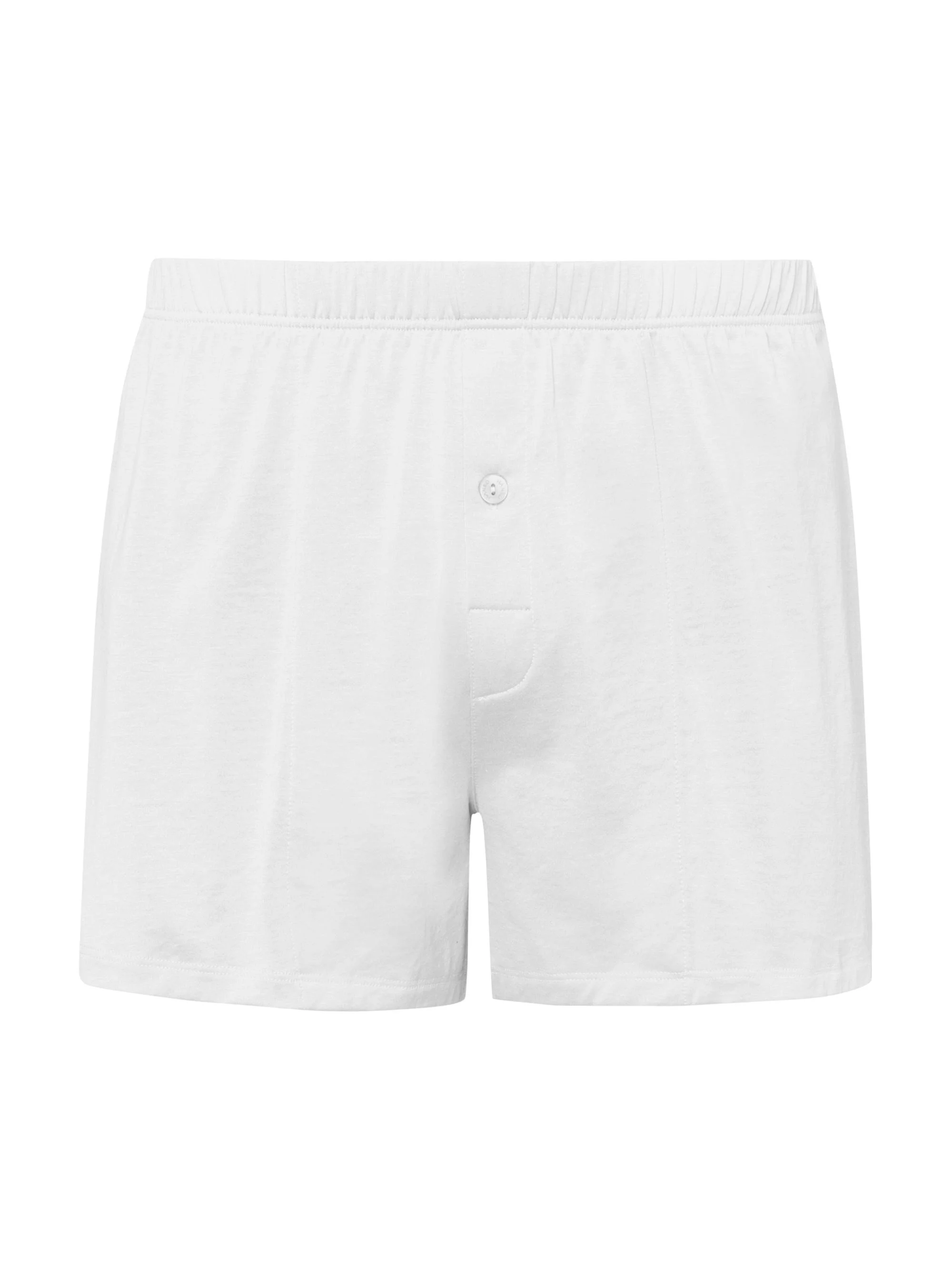 Cotton Sporty Knit Boxers - White - 1
