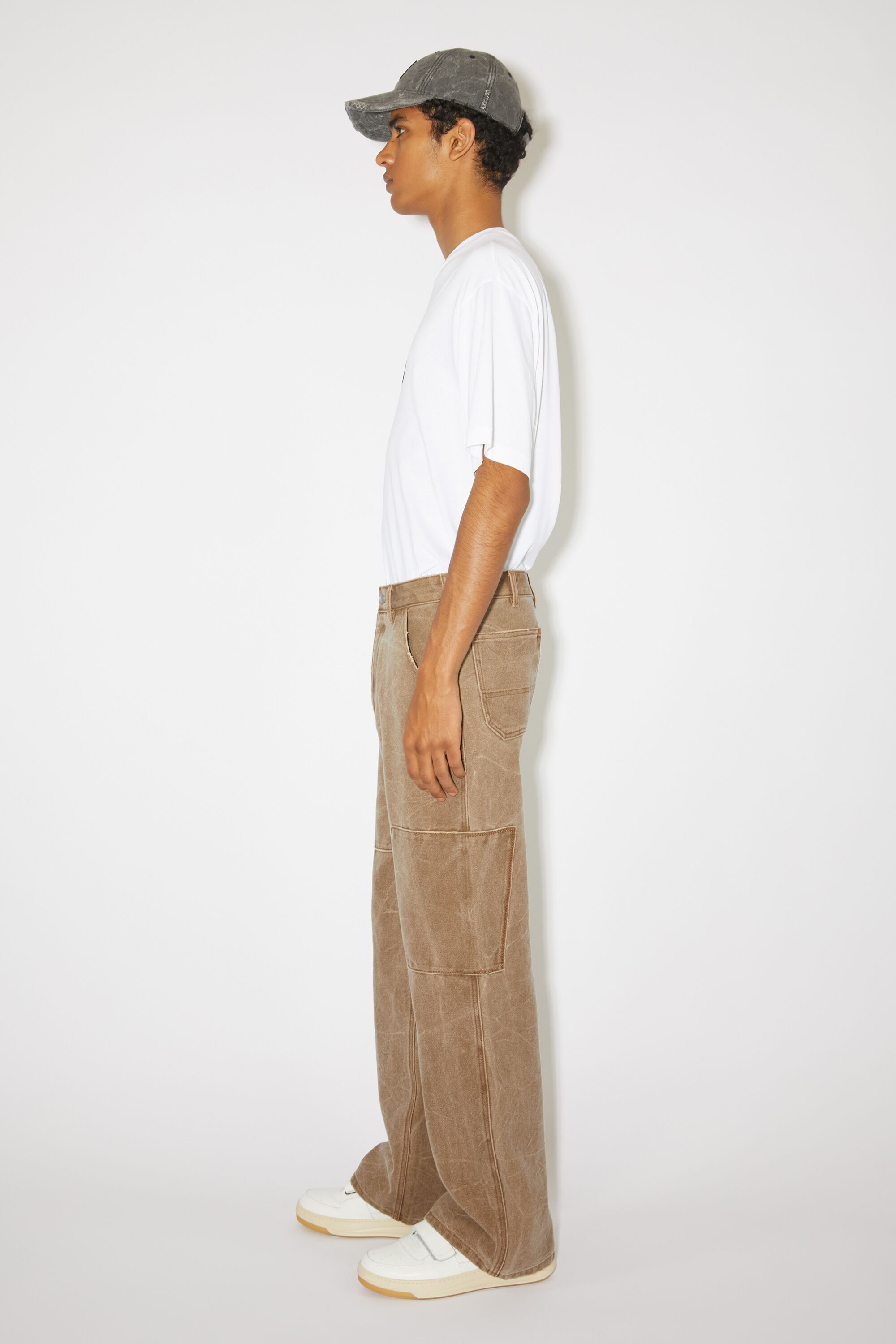 Patch canvas trousers - Toffee brown - 4