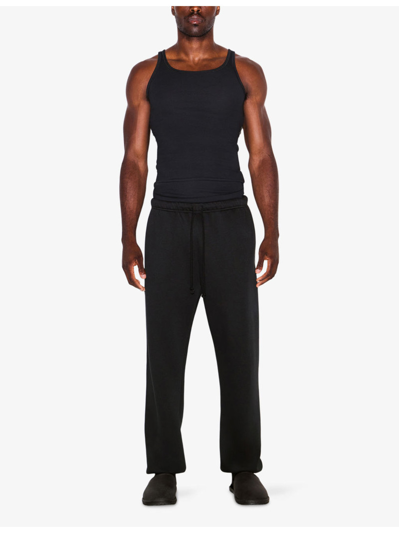 SKIMS Fleece Lounge Relaxed-Fit Cotton-Blend Jogging Bottoms outlook